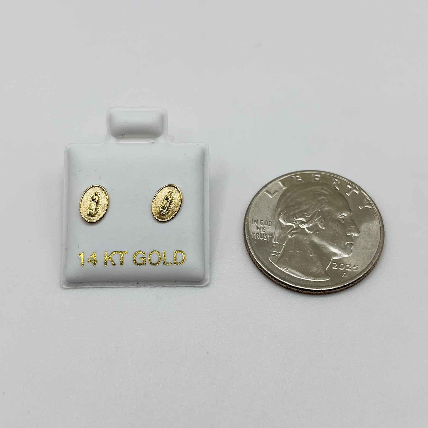 14k Gold Ave Maria Baby Earrings