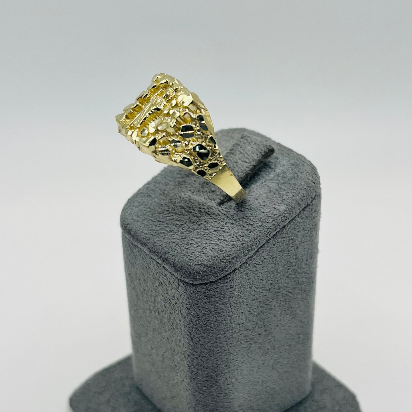 10k Gold San Judas Nugget Ring