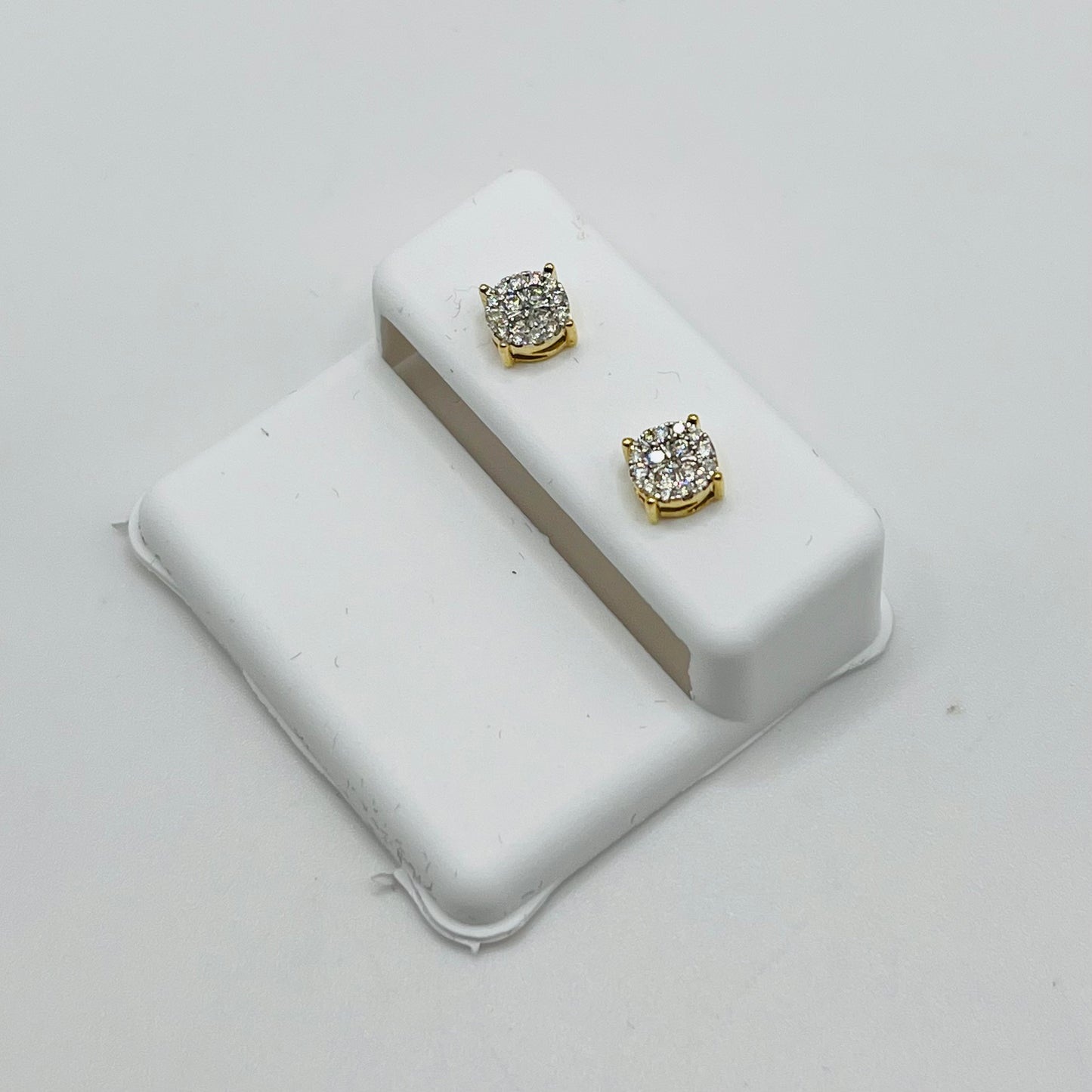 10k Gold Diamond Point Orbit Earrings (S)