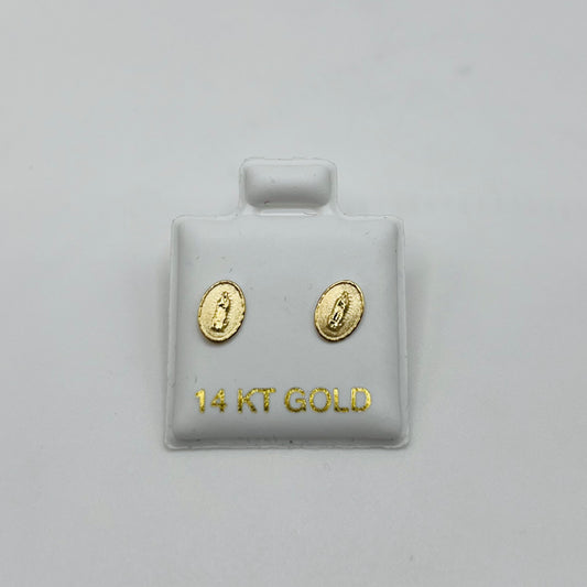 14k Gold Ave Maria Baby Earrings