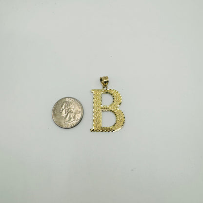 10K Gold Classic Initial Charm (large)