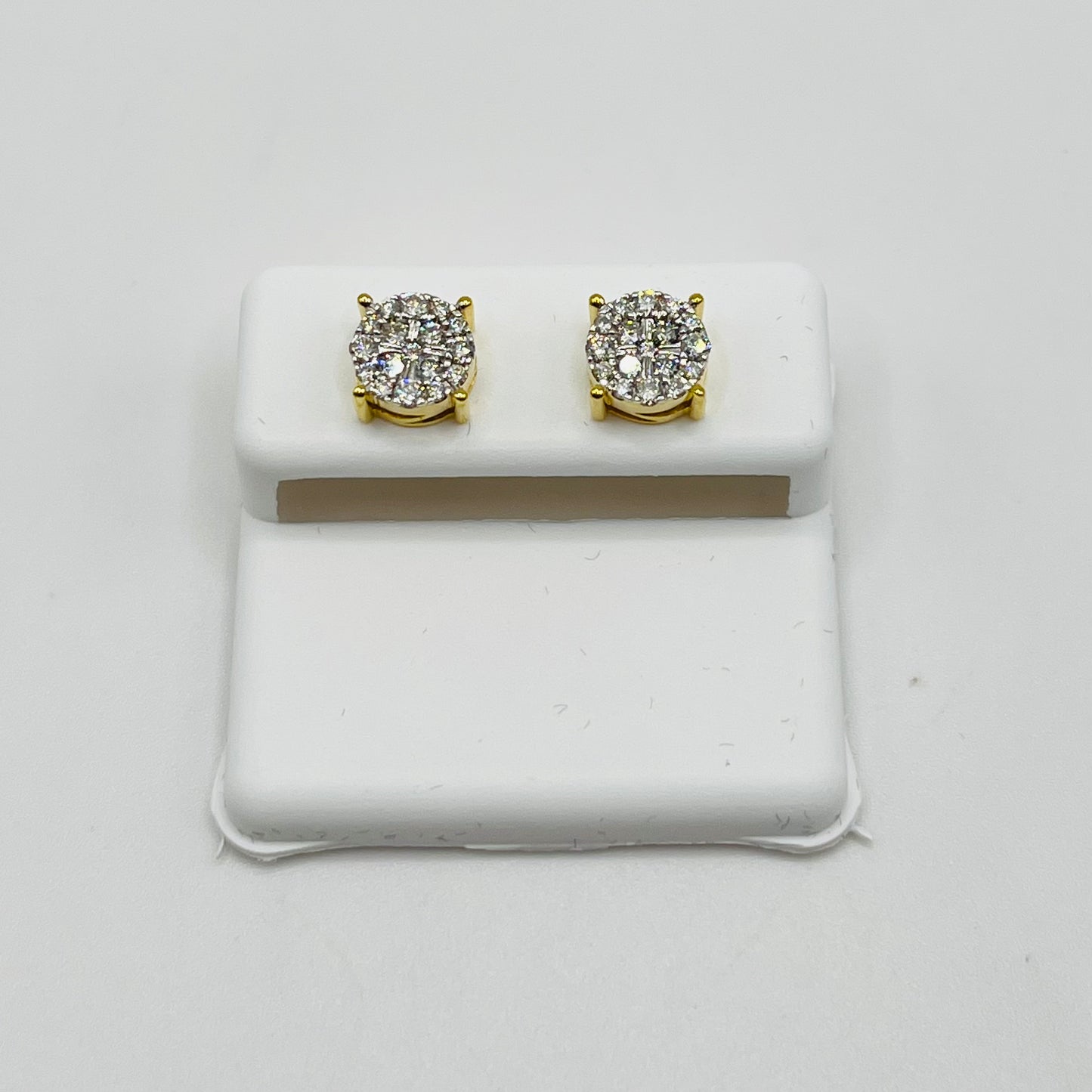 10k Gold Diamond Point Orbit Earrings (L)