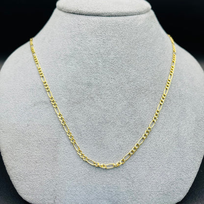 14K Gold Hollow Figaro Chain 2.5mm