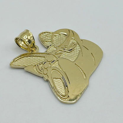 10K Gold Bumblebee Pendant | Face Size: 26mm