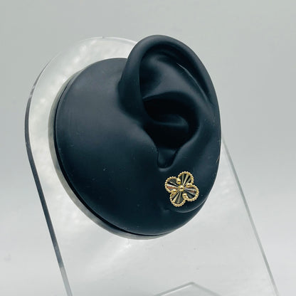 14k Gold Fancy Clover Earrings