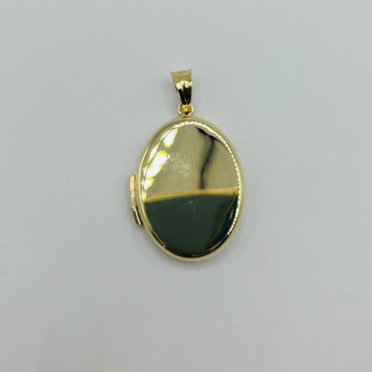 10k Gold Oval Locket Picture Charm