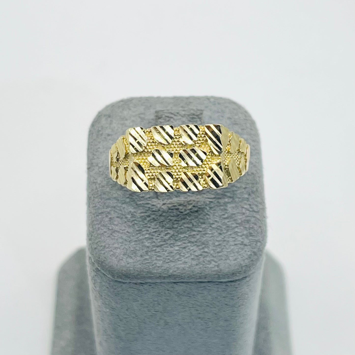 10k Gold Textured Nugget Ring