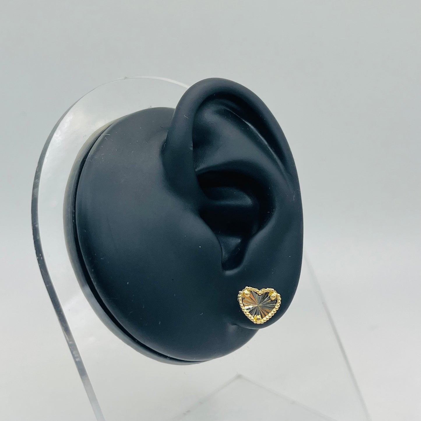 14k Gold Fancy Heart Earrings