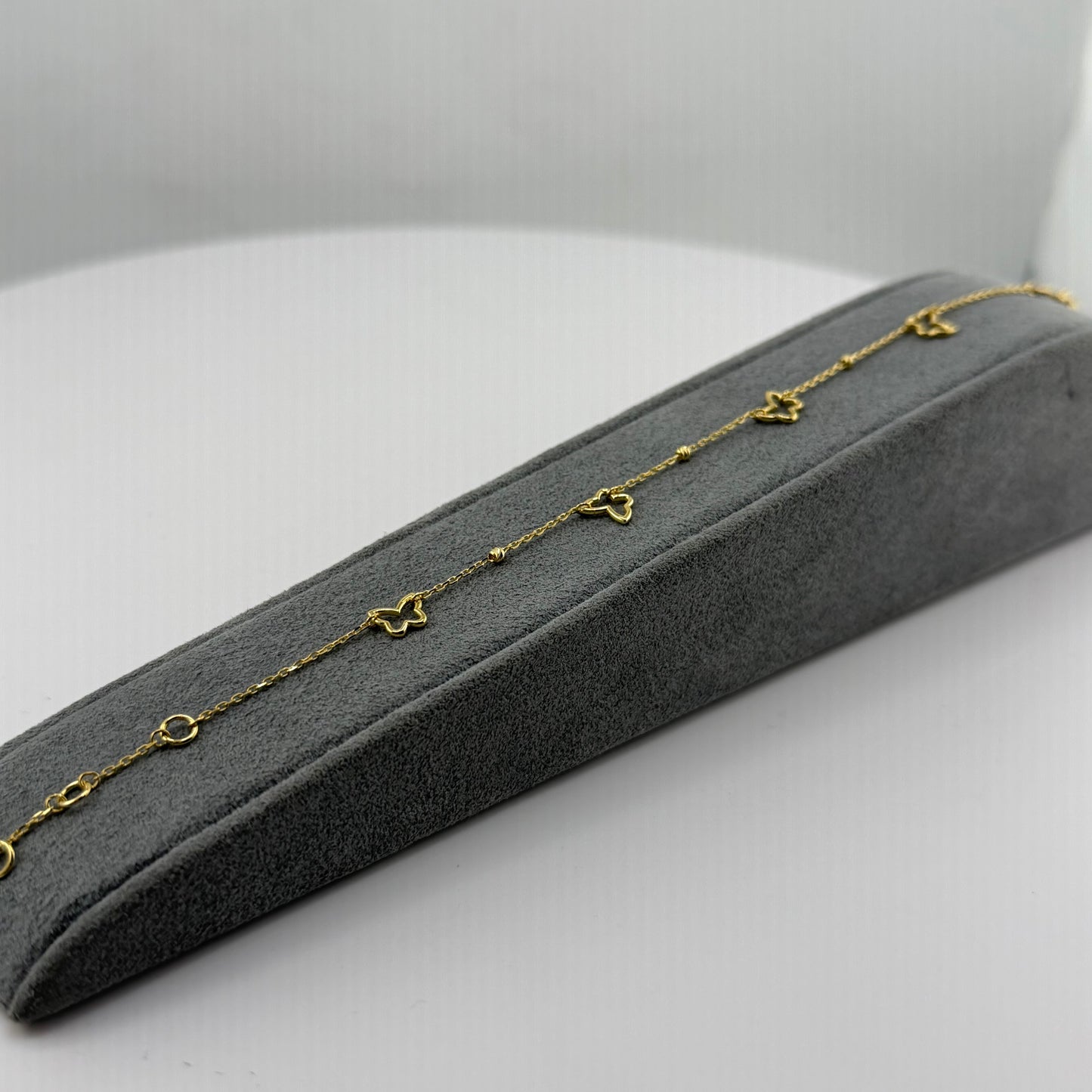 10k Gold Designer Bracelet - Dainty Open Butterfly