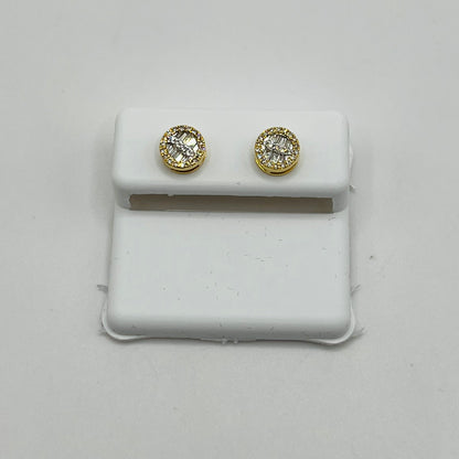 10k Gold Diamond GlowCircle Earrings (S)