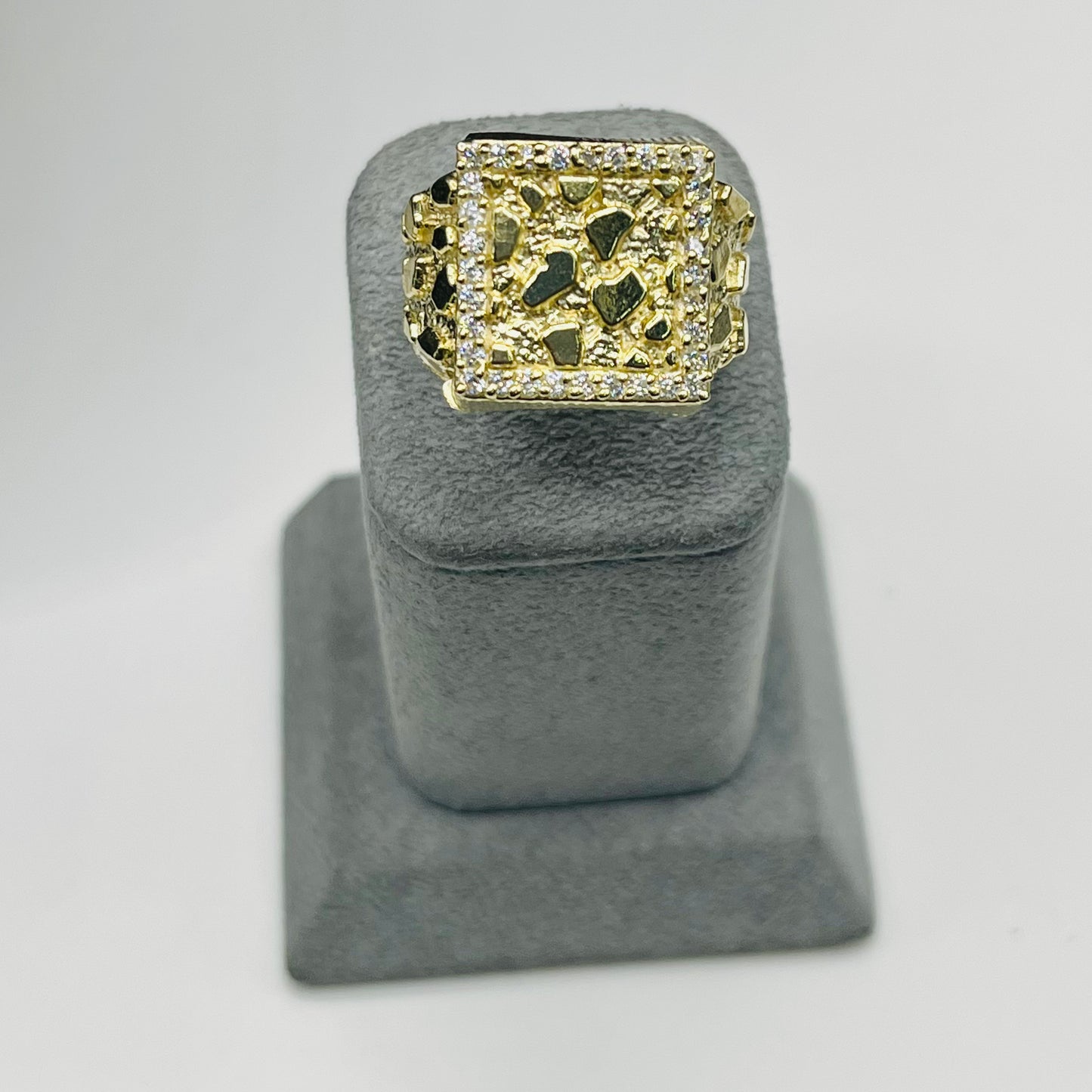 10k Gold Custom CZ Ring - Size 14 - Final Sale