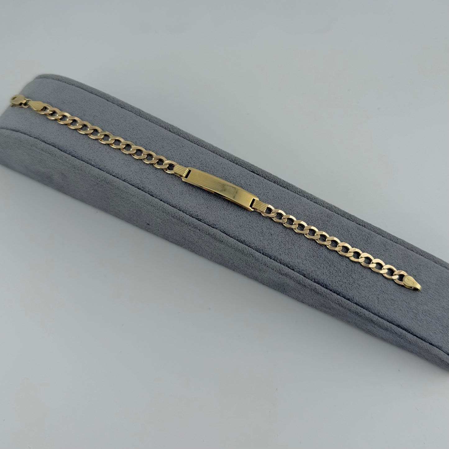 10K Gold 5mm Hollow Cuban ID Bracelet