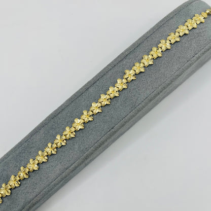 10k Gold Small Hibiscus Bracelet