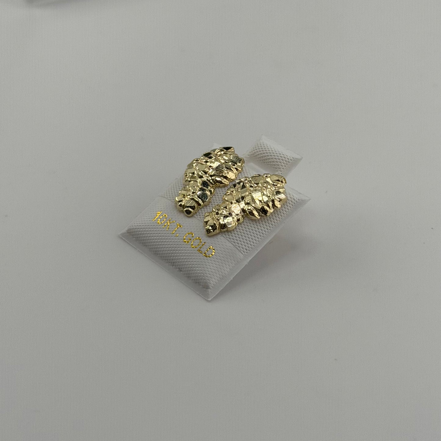 10k Gold Domed Nugget Earrings (S)