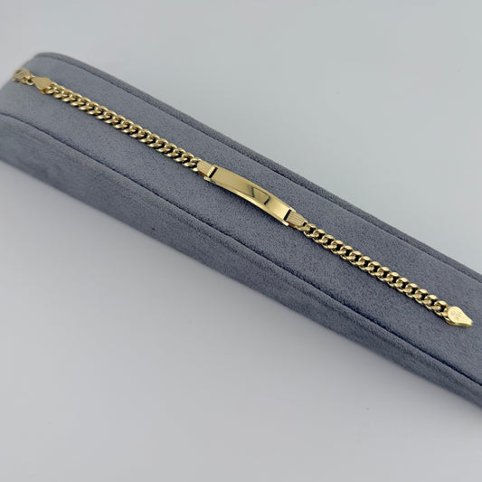 10K Gold 4.5mm Hollow Miami Cuban ID Bracelet