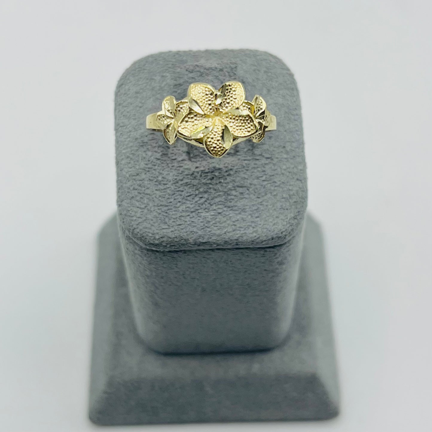 10k Gold Hibiscus Ring