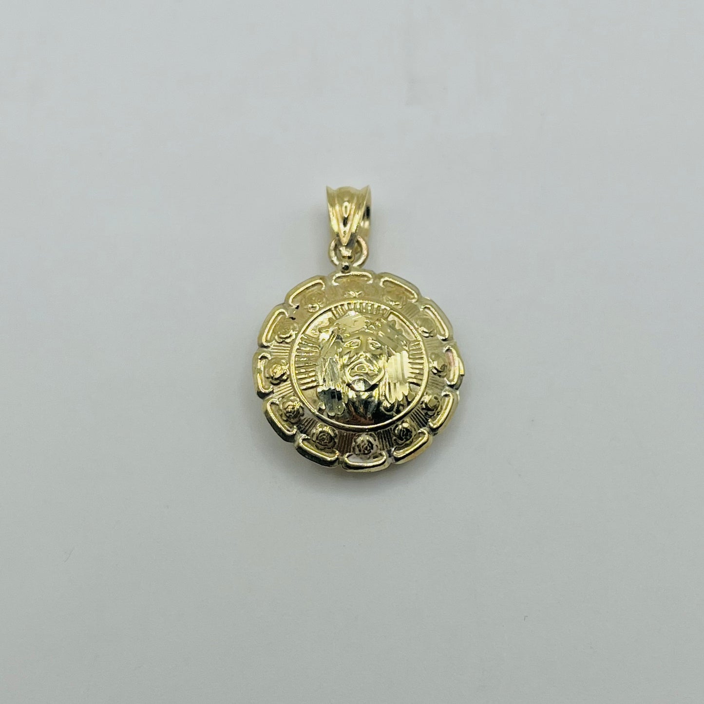 10k Gold Double Side Jesus and Virgin Mary Charm ( Small)