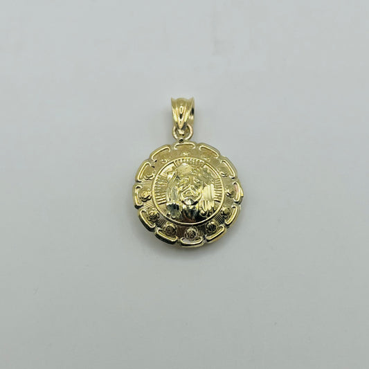 10k Gold Double Side Jesus and Virgin Mary Charm ( Small)