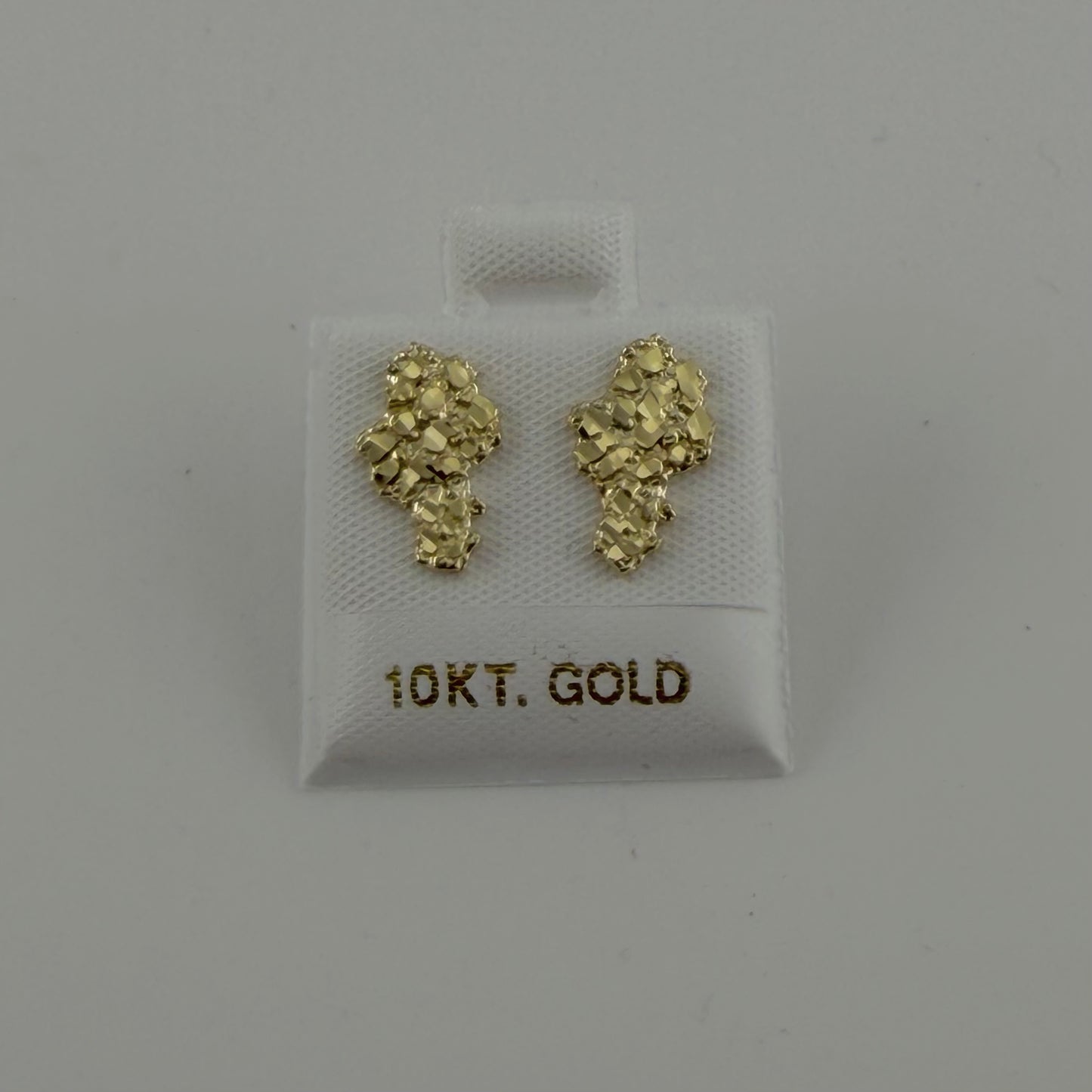 10K Gold Small Nugget Shaped Earrings