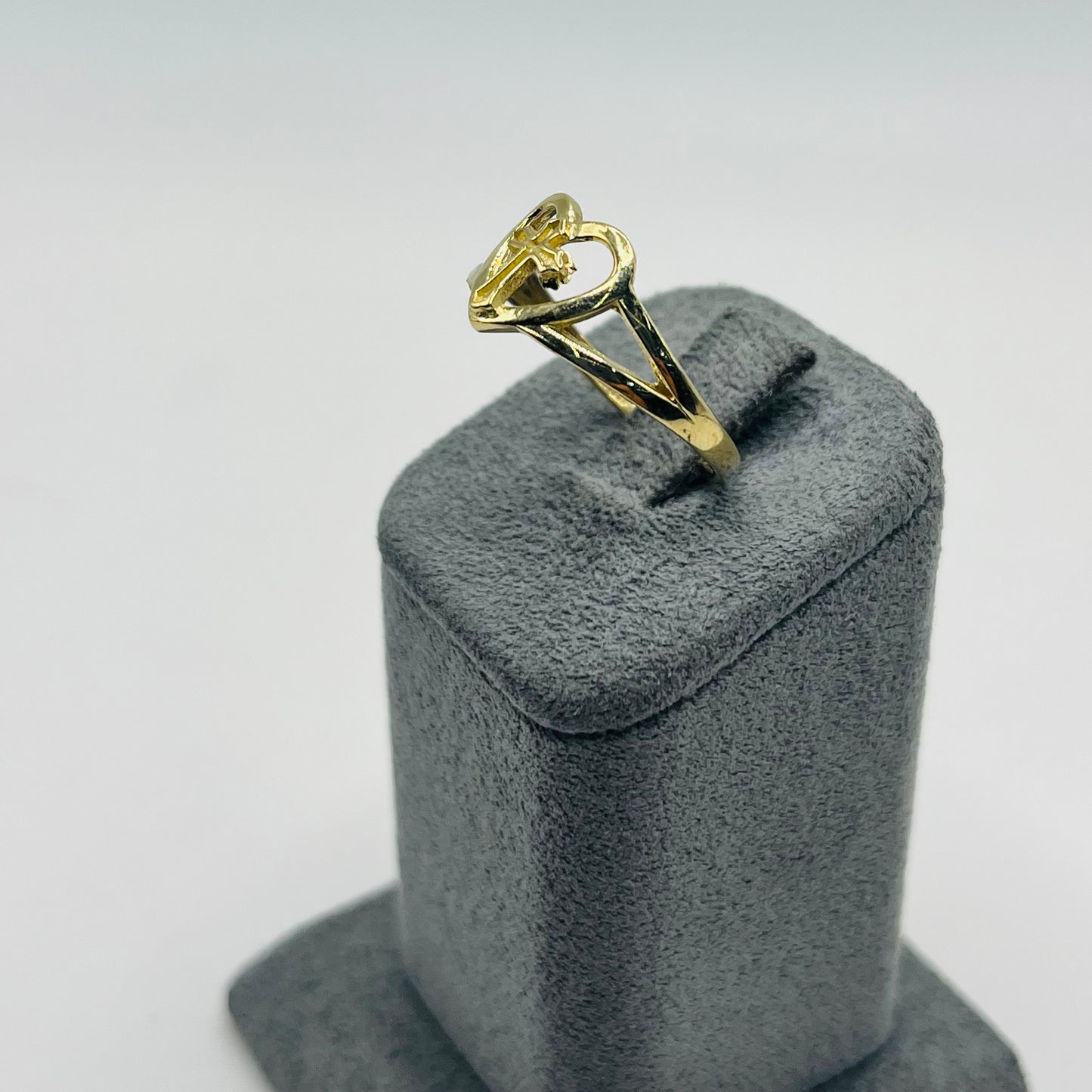 14k Gold Heart of Faith Ring