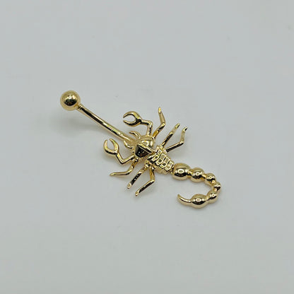 14k Gold Scorpion Belly Ring