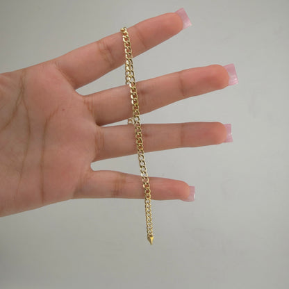 10k Gold 3.3mm Cuban Bracelet