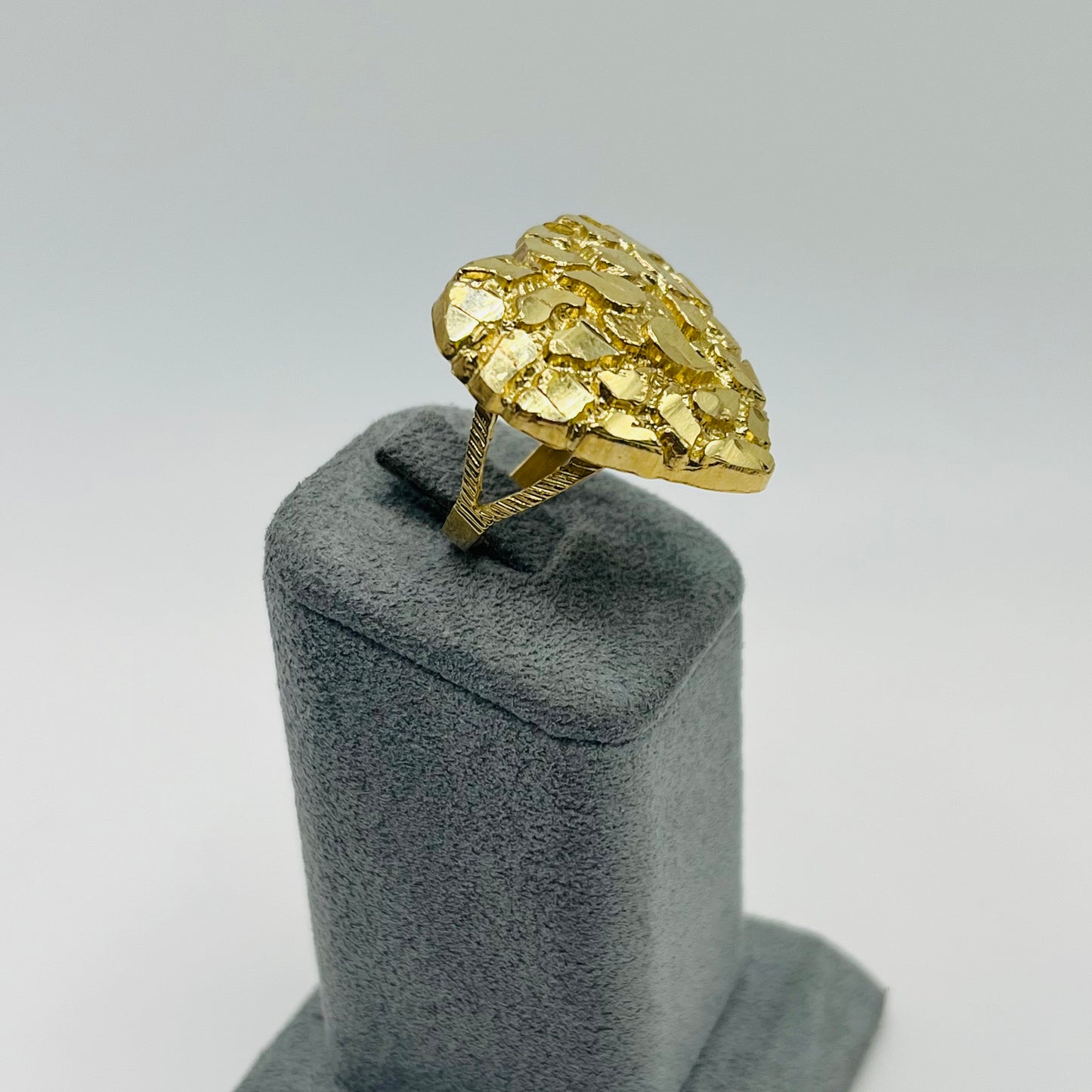 10k Gold XL Heart Nugget Ring