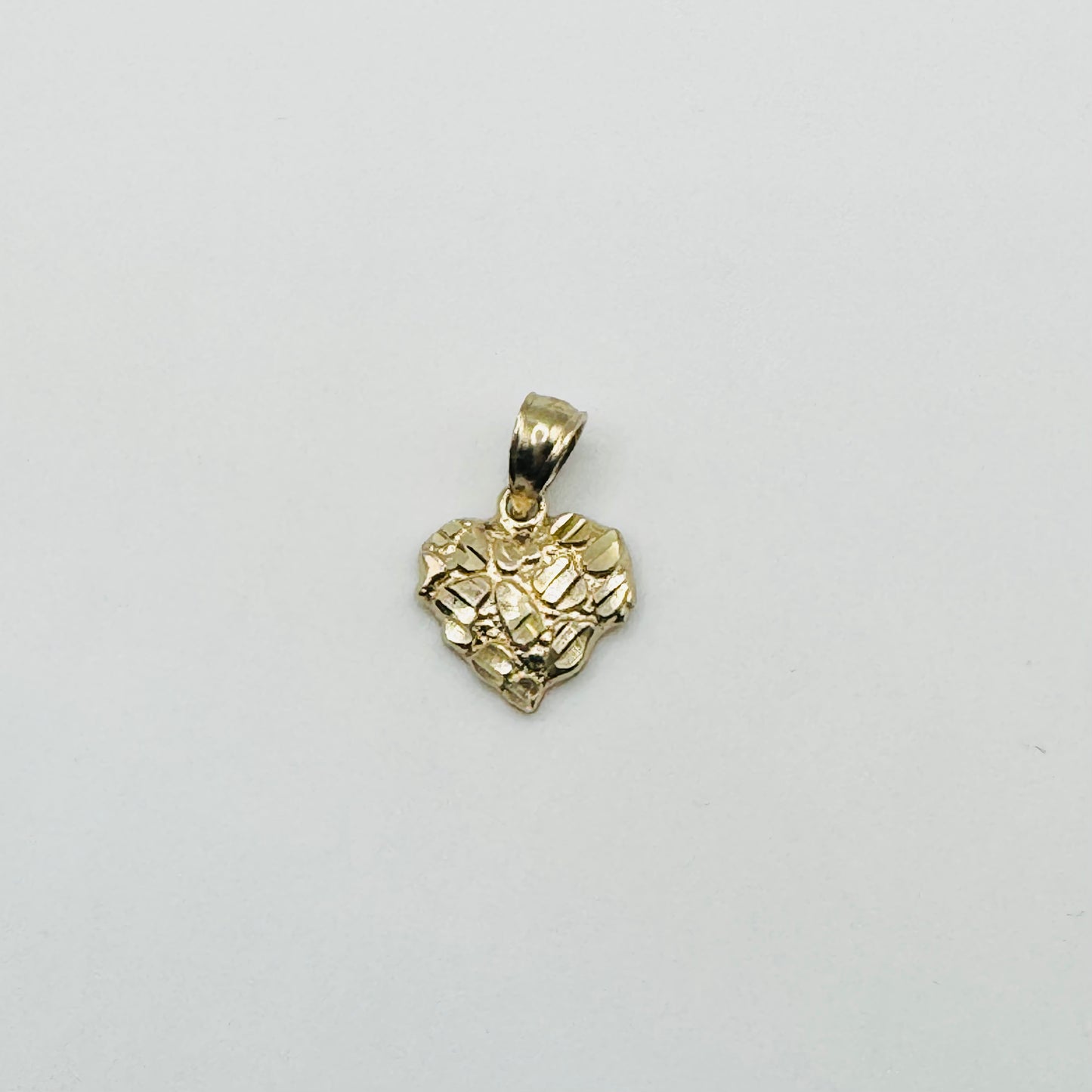 10k Gold Nugget Heart Charm (S, M, L)