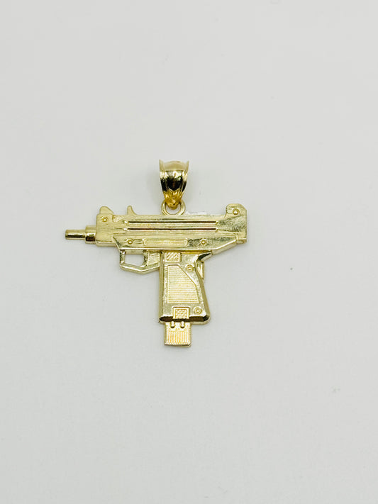 10K Gold Gun Charm (Detailed version)