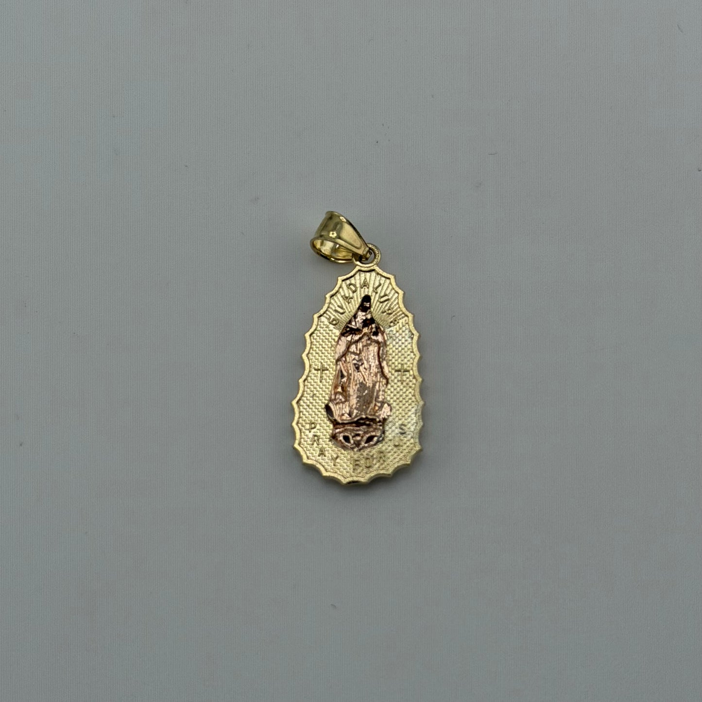 10k Gold Two Tone Virgin Mary Charm (M)