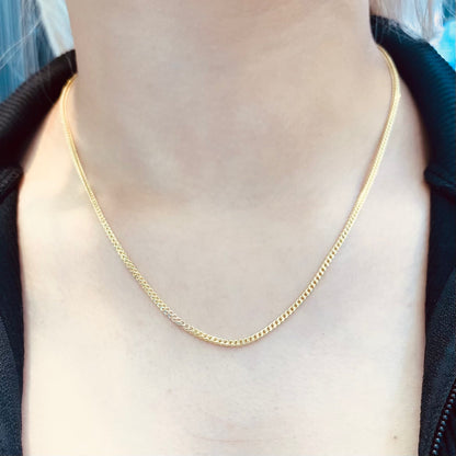 10K Gold 1.8mm Hollow Franco Chain