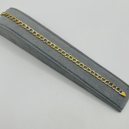 10k Gold Dc 5.4mm Cuban Bracelet