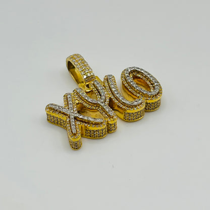 10K Gold Natural Diamond Bubble Nameplate (Custom)