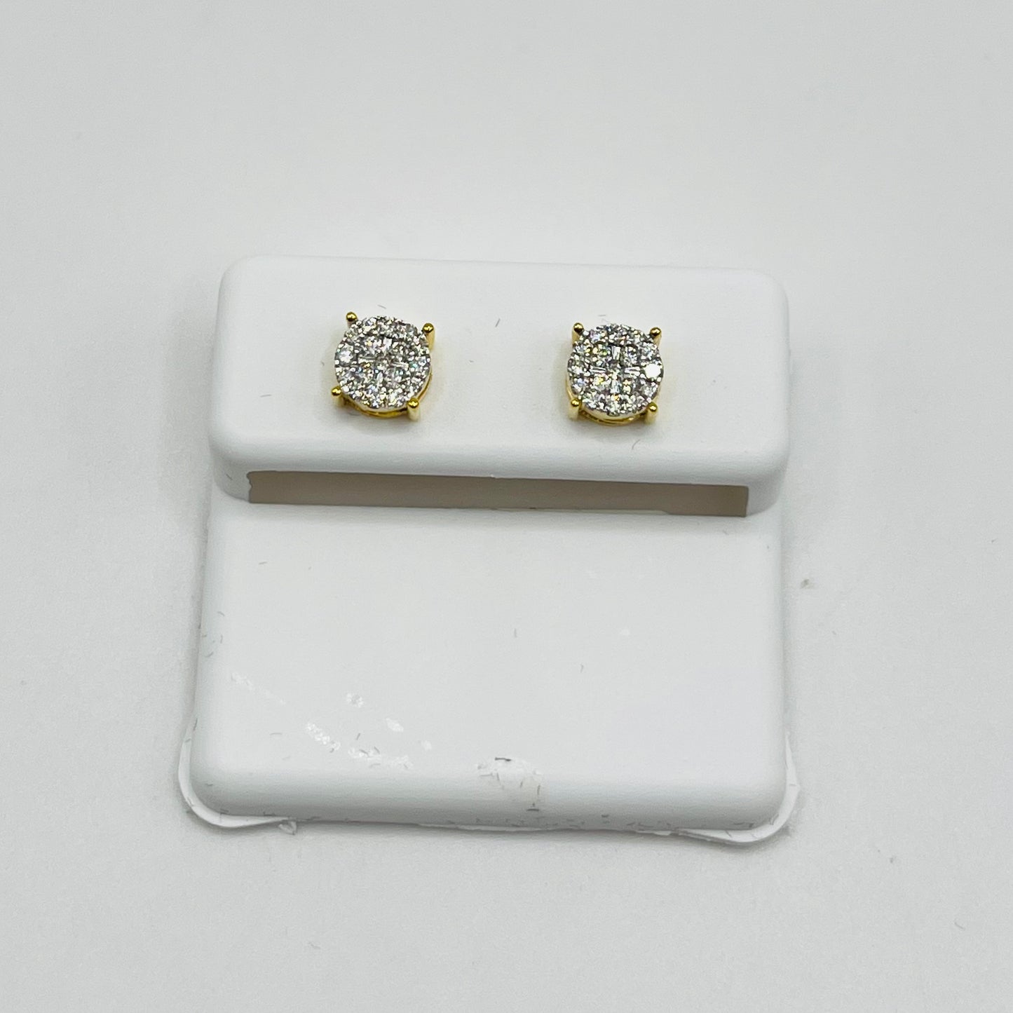 10k Gold Diamond Point Orbit Earrings (M)