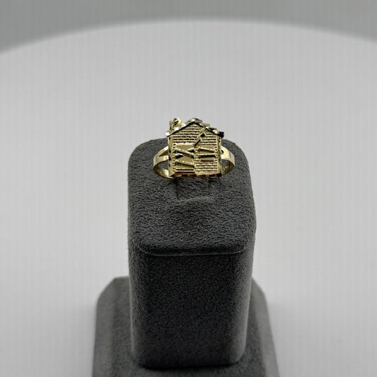 10k Gold Mini Trap House Ring