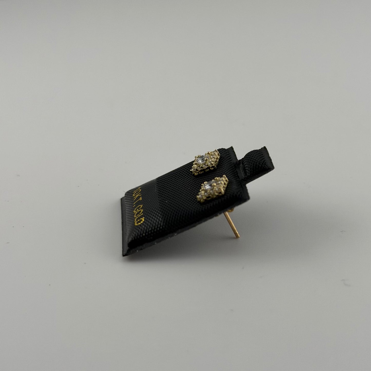 10K Gold Square CZ Earrings (Micro)