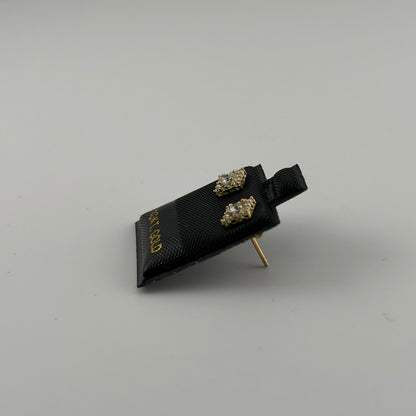 10K Gold Square CZ Earrings (Micro)