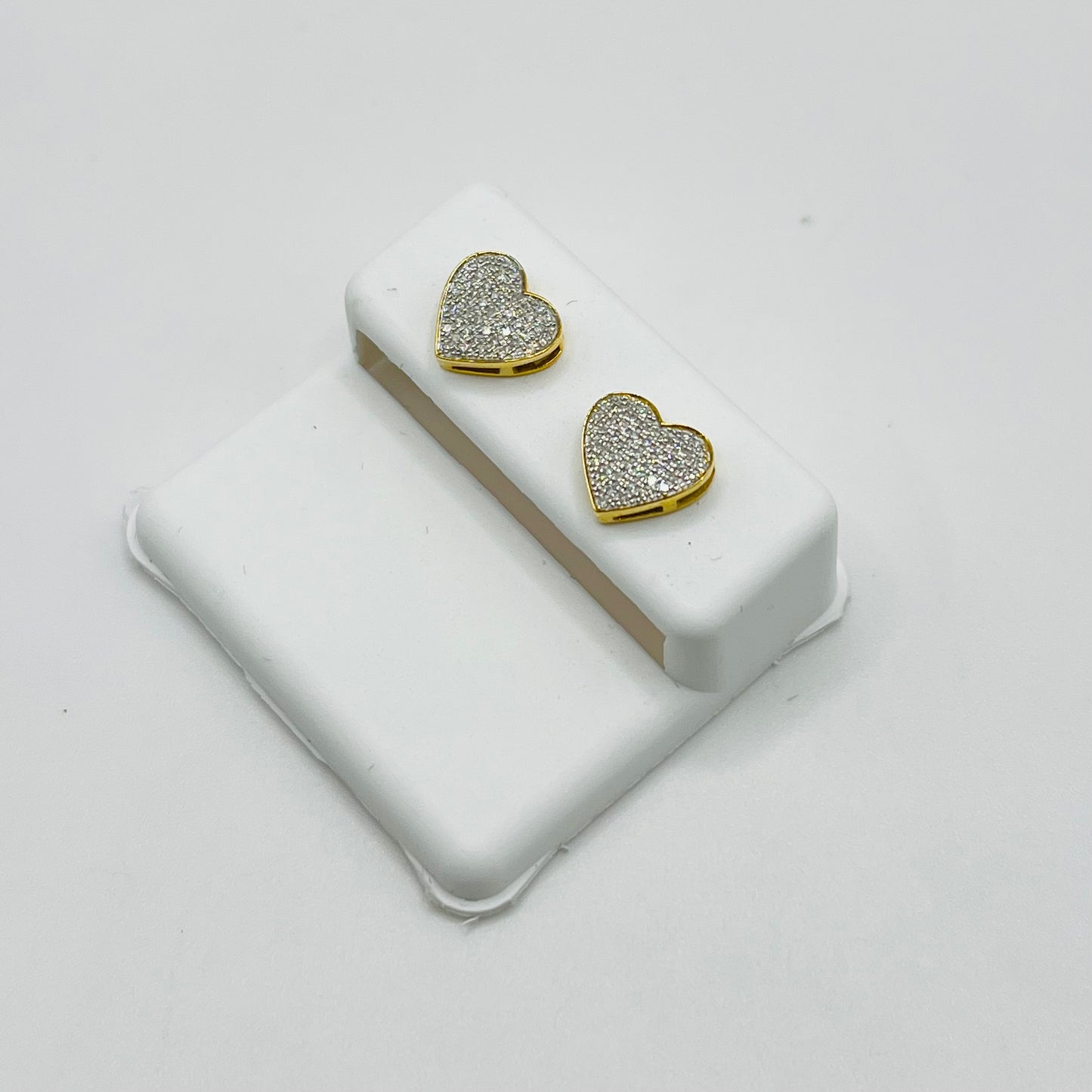 10k Gold Diamond LoveBound Heart Earrings (M)