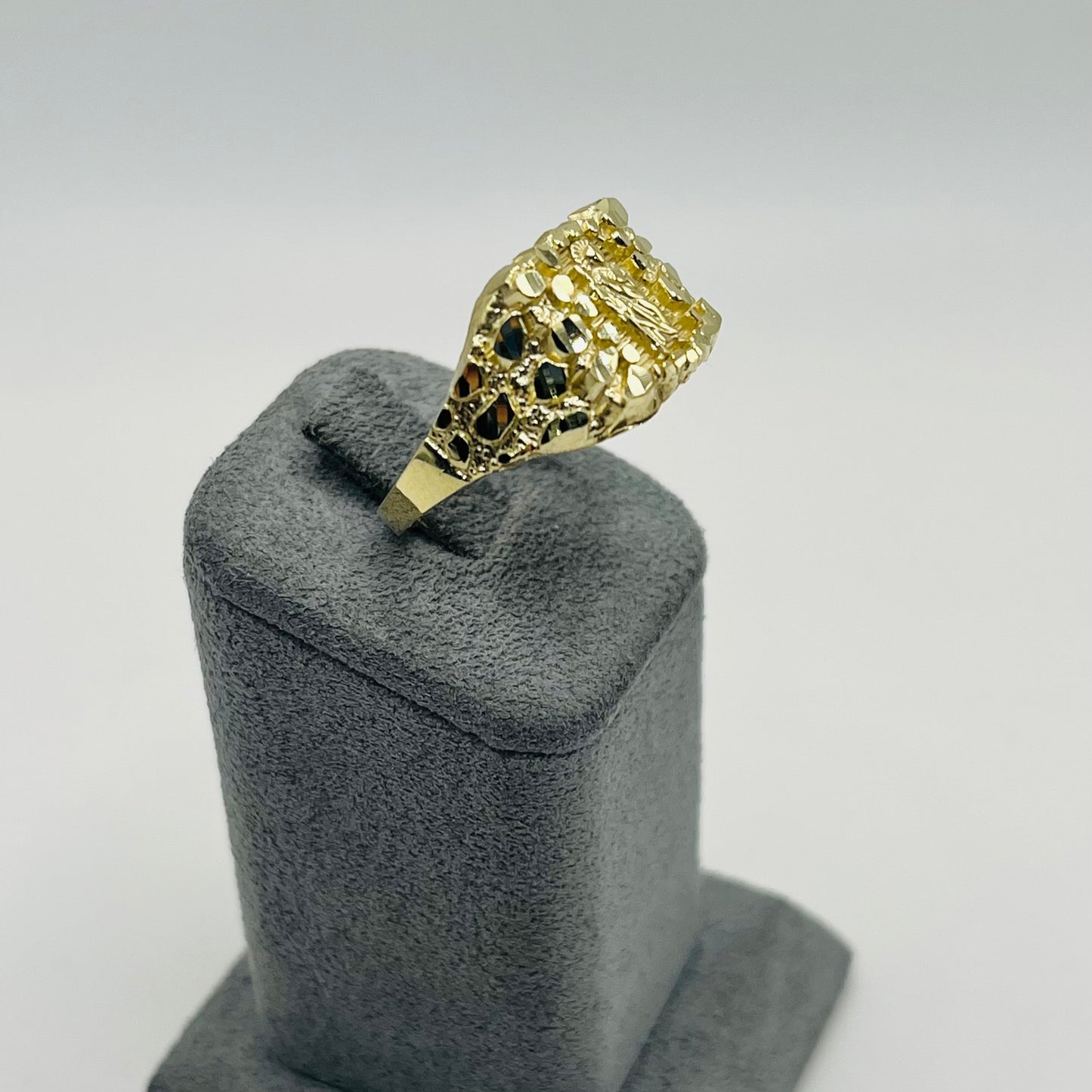 10k Gold San Judas Nugget Ring