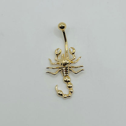 14k Gold Scorpion Belly Ring