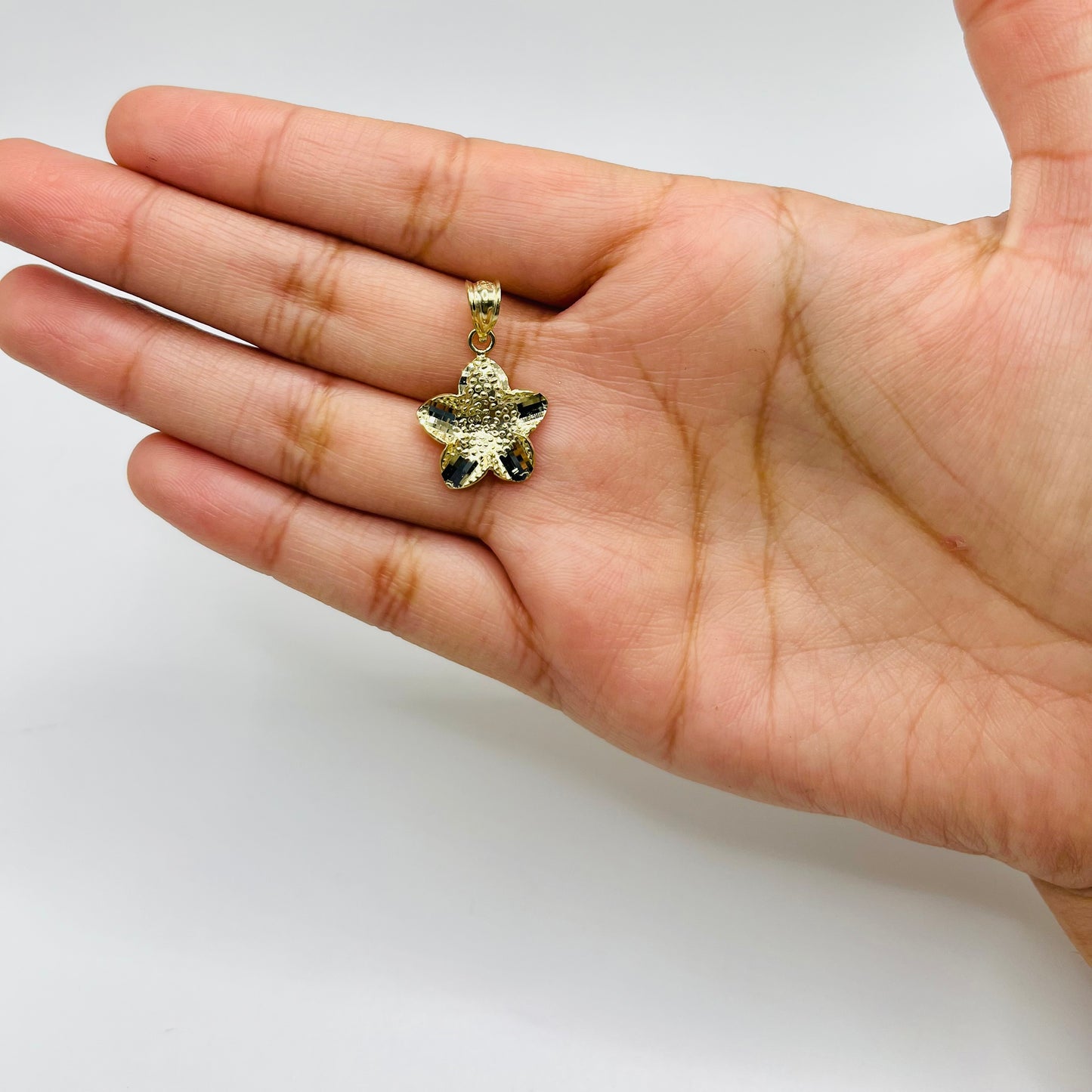 10k Gold Tropical Flower Charm