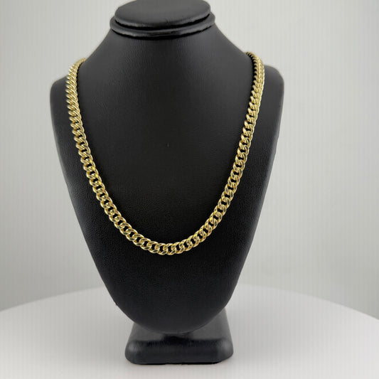 10K Gold 5mm hollow Miami Cuban Chain