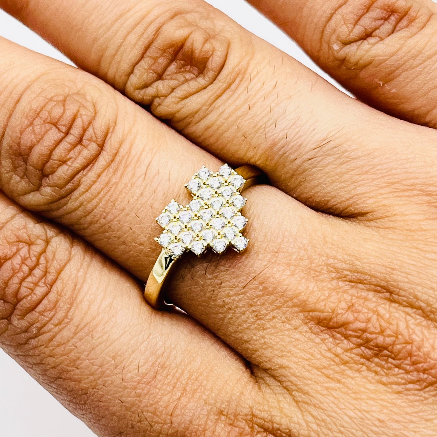 10K Gold CZ Digi- Heart Ring