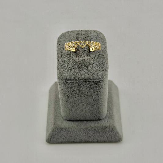 10k Gold Heart cz Band Ring