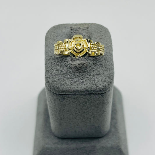 10k Gold Rose Rx Ring
