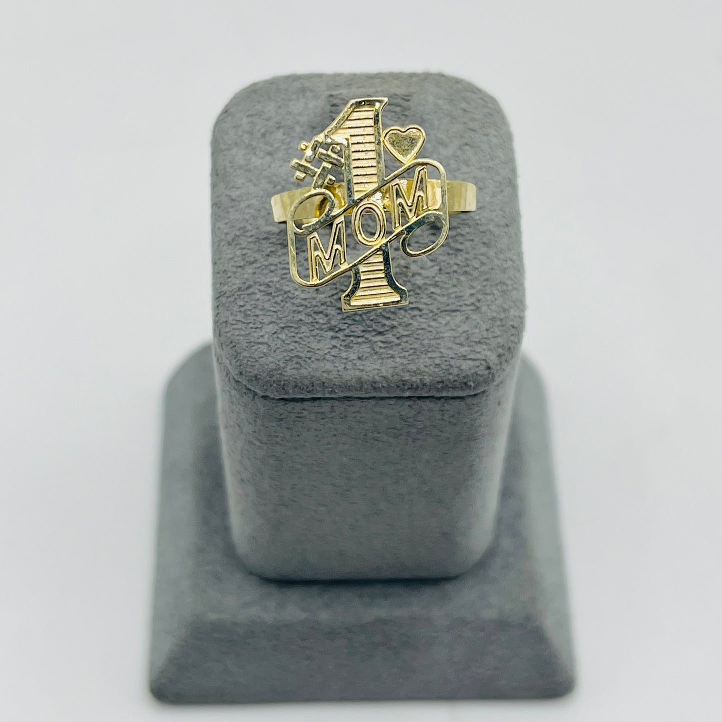 10k Gold Number One Mom Ring