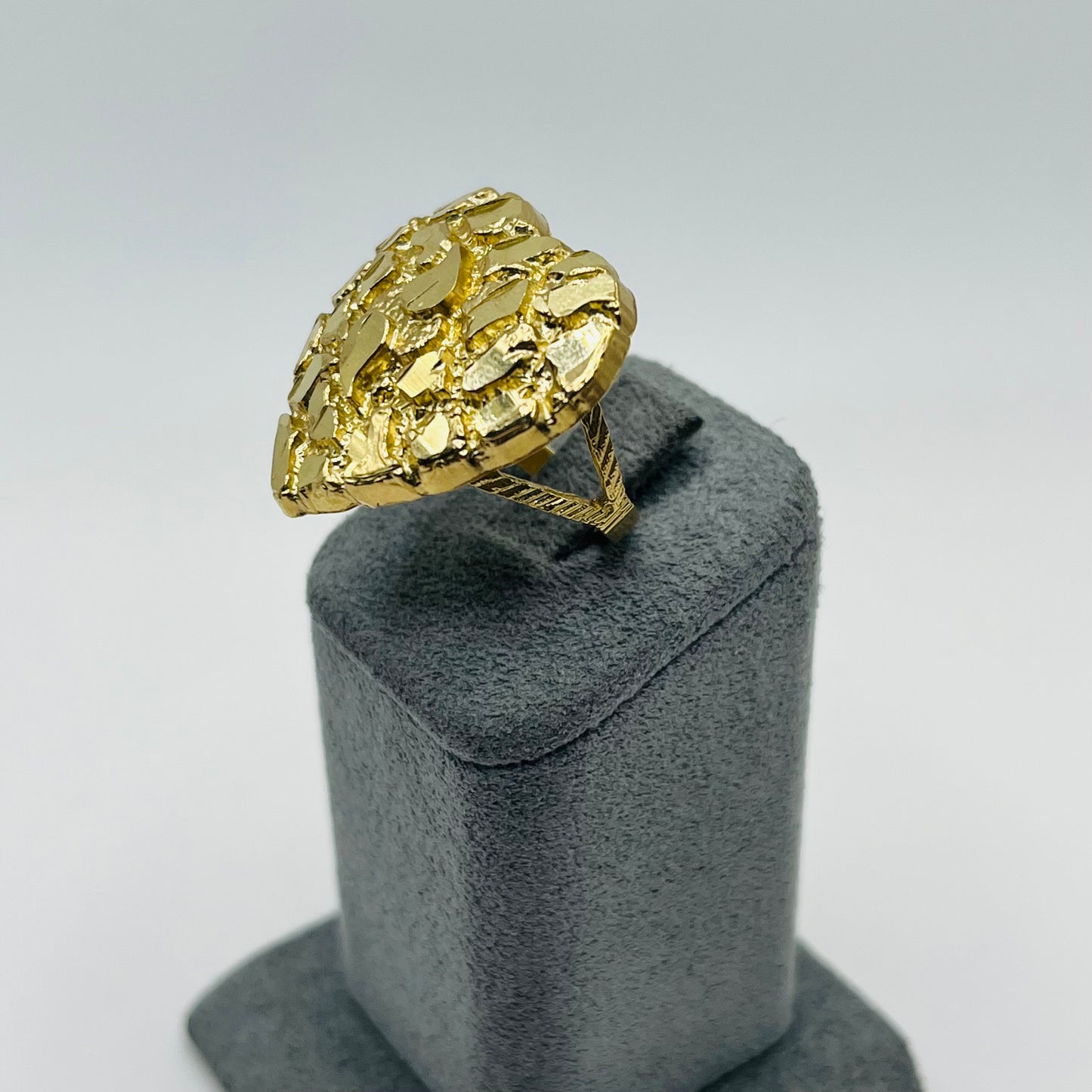 10k Gold XL Heart Nugget Ring