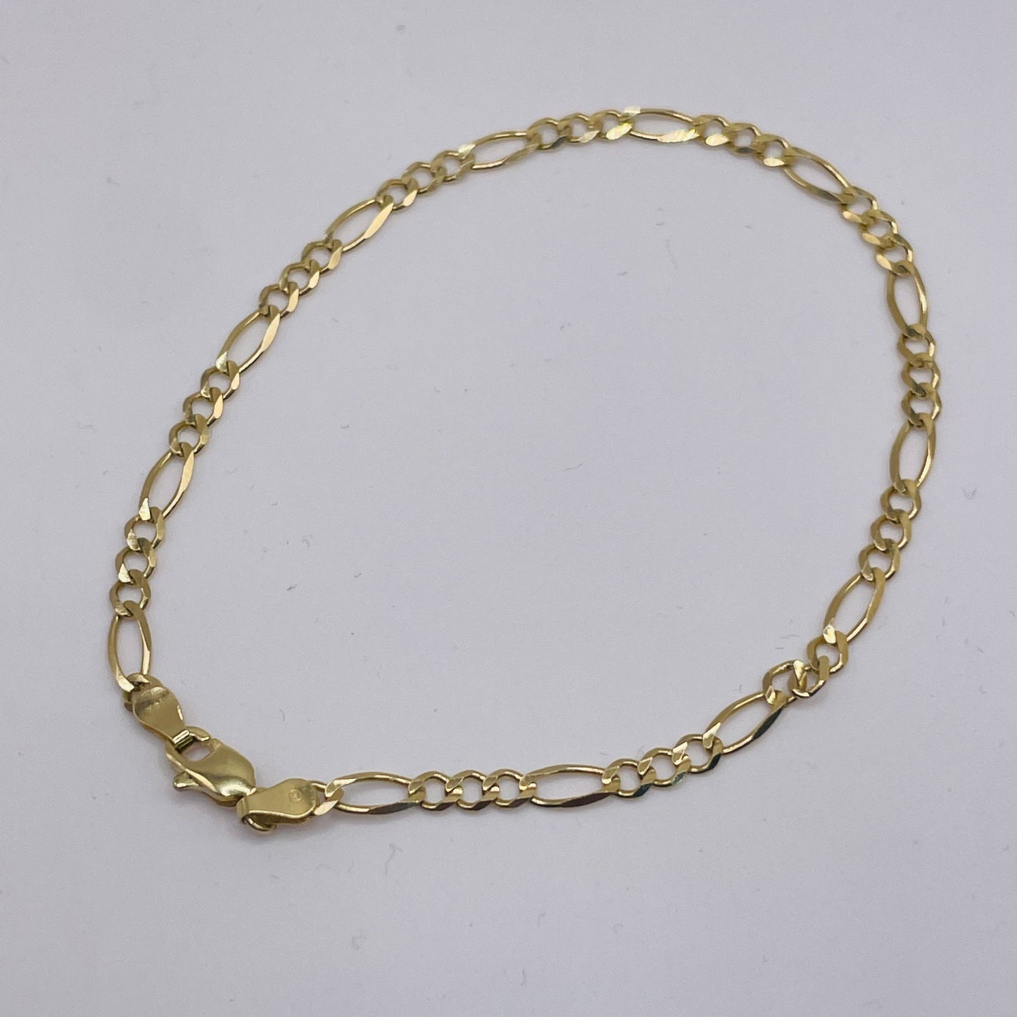 14K Gold Solid Figaro 3.5MM