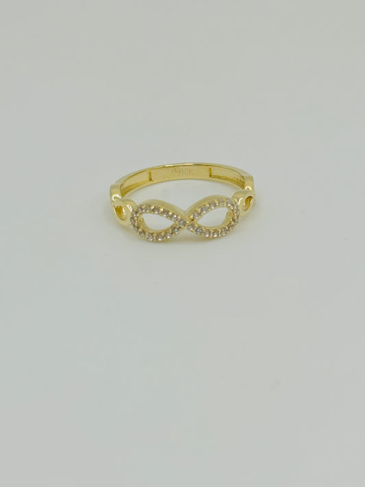 10K Gold Infinity Trio Ring