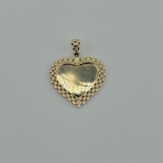 10k Gold Rx Bell Rx Heart Picture Pendant (S)